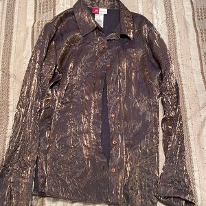 Women’s gold foil blouse